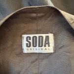 Soda  Original Dusk Blue & Gold Embroidered V-Neck Button Down Vest Photo 6