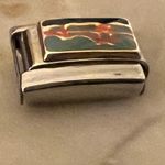 Puzzle Collection Italian 9mm Stainless Steel Golden Gate Bridge Charm Link EUC Silver Photo 4