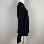 Wintersilks Sweater Womens XL Black Mock Neck Long Sleeve Silk Cotton Minimalist Photo 4