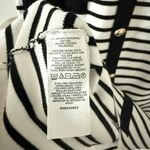 Loft Tank Strap Knit Sweater Dress in Black & White Stripe Gold Button Size M Photo 6