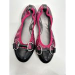 Tahari  Gustave Flats Womens Snakeskin Print Pink/Black Size 6.5 Photo 1