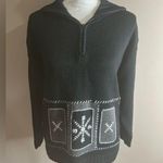 Coldwater Creek  holiday snowflake sweater 1/4 zip front medium Photo 0