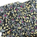 Joie  SMALL Isa Reut Ruffled Embroidery Dot Smocked Floral Blouse - Caviar Multi Photo 9