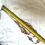 Ny Collection  triple strand orange, pink and gold tone disc necklace Photo 4