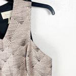 Anthropologie Nomad Morgan Carper Isobel Black Metallic Pleated Skirt Dress 14 Photo 8