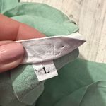 Bryn Walker  Seafoam Green Women's Blouse 100% line.  Size Large Photo 6