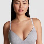 PINK - Victoria's Secret Heather Grey Push-up Wireless Bra Photo 0