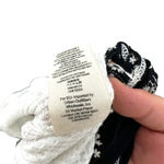 Free People  Auxton Long Sleeve‎ Thermal Wrap Top Ivory Black Size Small Photo 12