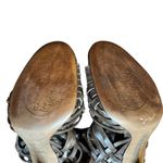 Tory Burch Shoes Womens Size 7.5M Brown Leather Woven High Heel Sandals Strappy Photo 11