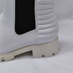 Journee Collection  Womens Chelsea Ankle Boots Size 9 White Chunky Lug Sole Photo 4