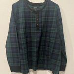 Lands' End  Women’s Plaid Long Sleeve PJ Top Photo 0