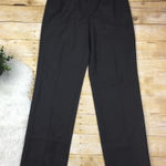 Barry Bricken 100% Wool Pinstriped Hillary Pant NWT Size 10 Long Black Photo 0