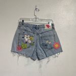 Barbie x Forever 21 Denim Flower Cut Off Jean Shorts Sz 26 Blue Photo 12