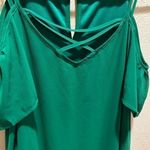 Maurice's Maurice’s ruffled off the shoulder shift dress green‎ size XS Photo 1
