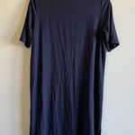 Eileen Fisher NAVY BLUE SHORT SLEEVE CREWNECK SHIFT DRESS WOMENS SIZE S Photo 4