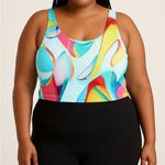 Fabletics  Lydia Built-In Bra Tank Top Multicolor Print Photo 0