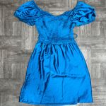 Princess Polly Nikita Blue Satin Mini Dress Size 6 Photo 1