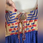 Anna Sui Vintage Y2K 2008 Western Native Boho Asymmetrical Silk Mini Dress sz 4 Photo 7