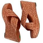 Marc Fisher NWOB  MFLynn Raffia Woven Cross Strap Wedge Platform Sandals Size 9.5 Photo 4