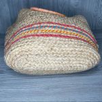 Nwt magid woven jute tote bag beach purse with wooden handles Photo 3