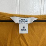 Croft & Barrow  Linen Tiered Sleeveless Swing Sundress Boho Dress Yellow Size M Photo 10