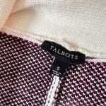 Talbots  Multicolor Plaid Lapel Collar Knit Poncho Sweater Size Small Photo 6