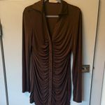 Meshki  Alexandra Chocolate Ruched Dress Photo 0