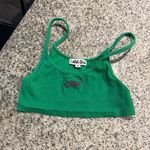 I am gia I.AM.GIA  elia green crop top with purple logo Photo 0