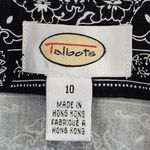 Talbots  Black and White Bandana Print Mini Wrap Skirt NWT Size 10 Wrap Skirt Photo 5