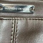 Maniere De Voir Leather & Suede Ribbed Legging In Chocolate Brown Women’s Size 0 Photo 10