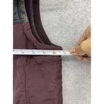 Coffee Shop  Women’s Vest Puffy Purple Fur Lined Hoodie Size Small Button Front Photo 4