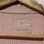 Aerie  The Sweat Waffle Crew Neck Sweatshirt Size Medium Pink Photo 2