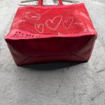 Desigual  Red Life Is Fantastic Large Tote Bag Boho Eclectic Art Pop Graffiti Y2K Photo 3