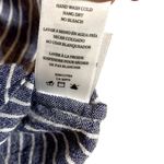 Rails Sloan Linen Blend Striped Tie Waist Crop Long Sleeve Top Blue White Medium Photo 8