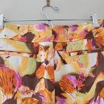 Etcetera Orange and Brown Floral Pencil Skirt Photo 5