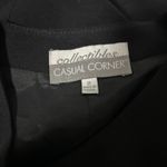 Vintage Casual Corner Black V Neck Button Front Vest Quiet Luxury Women Size 2 Photo 2