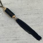 Charming Charlie  black and gold tone tassel necklace Photo 5