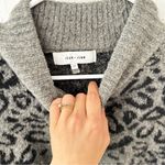 John + Jenn  Cheetah Gray Black Xavier High Neck Pullover Sweater S Petite Photo 4