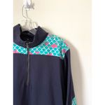 Simply Southern Turtles Whale Quarter Zip Pull Over Long Sleeve Shirt Blue Small Photo 2
