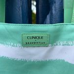 Clinique  Green and White Striped Tote Photo 1