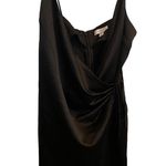 Topshop  black satin wrap front tie  mini slip dress Photo 5