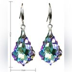 Beautiful iridescent multi colored earrings! Party favorite! New Blue Photo 3