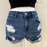 PacSun Super Stretch Ripped Denim Shorts Photo 0
