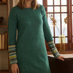 NWT Hatley Women’s Forest Green Knit Sadie Sweater Dress Size Small Holidays Photo 0