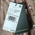 Adrianna Papell  Rose Gold Sequin Beaded Cape Maxi Dress SIZE 2 Photo 1