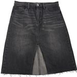 joe's jeans  Skirt Womens 28 Washed Black Denim High-Rise‎ Nerine Raw Hem Slit Photo 0