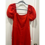 & Other Stories NWOT & Other Stories Linen Puff Short Sleeve Jumpsuit In Red Sz 8 Photo 3