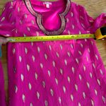 Lilly Pulitzer Amory Silk Dress Raz Berry Metallic Size 2 Pink Photo 5