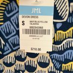 J. McLaughlin Dress Devon Sheath Dress in Navy Blue & Yellow Talavera Sz S NWT Photo 6