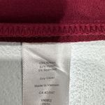 Talbots  Petites A-Line Skirt Size 2P Red Stretch Knit Side Zip Buttons Decor Photo 3